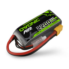 OVONIC 3s LiPo battery dimensions for easy mounting in compact RC models.
