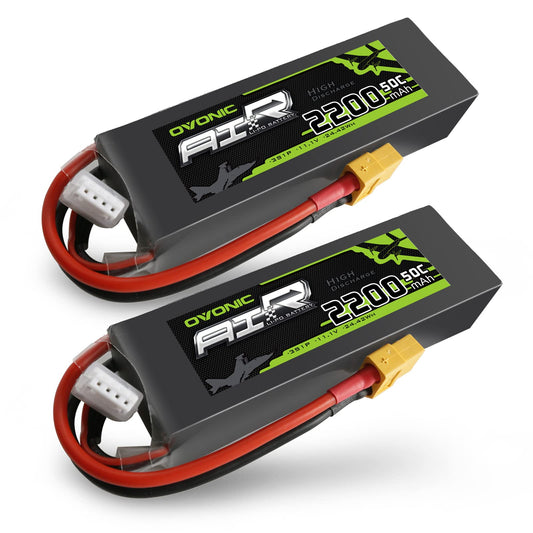 OVONIC 3S LiPo battery front view for high-performance RC models.