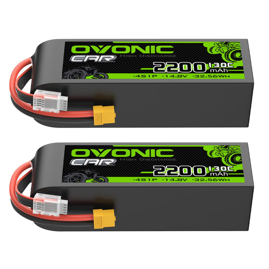 OVONIC 4S LiPo battery with XT60 connector for high-power RC use.