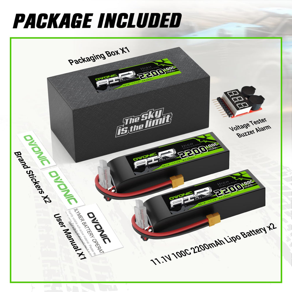 OVONIC battery powering an RC aircraft in flight for stable power