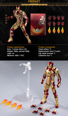 OVONNI MK42 Iron Man 7-Inch figure shows metallic paint detail for rich texture.