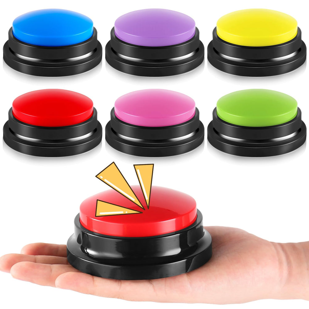 Ovveroche recordable buzzer front view showing compact design for versatile training