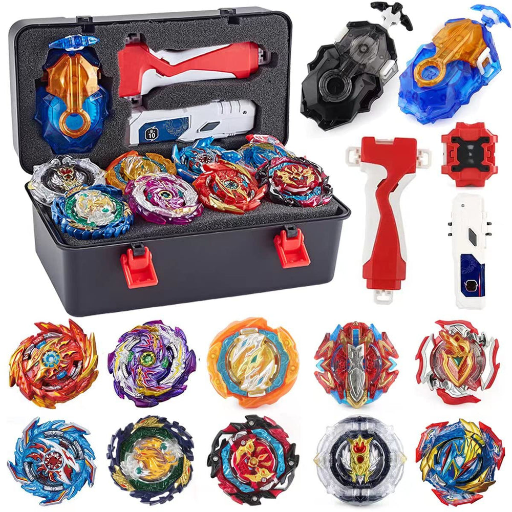 Owenkelng Bey Battle Top Set ready for action, durable tops for long-lasting play sessions.