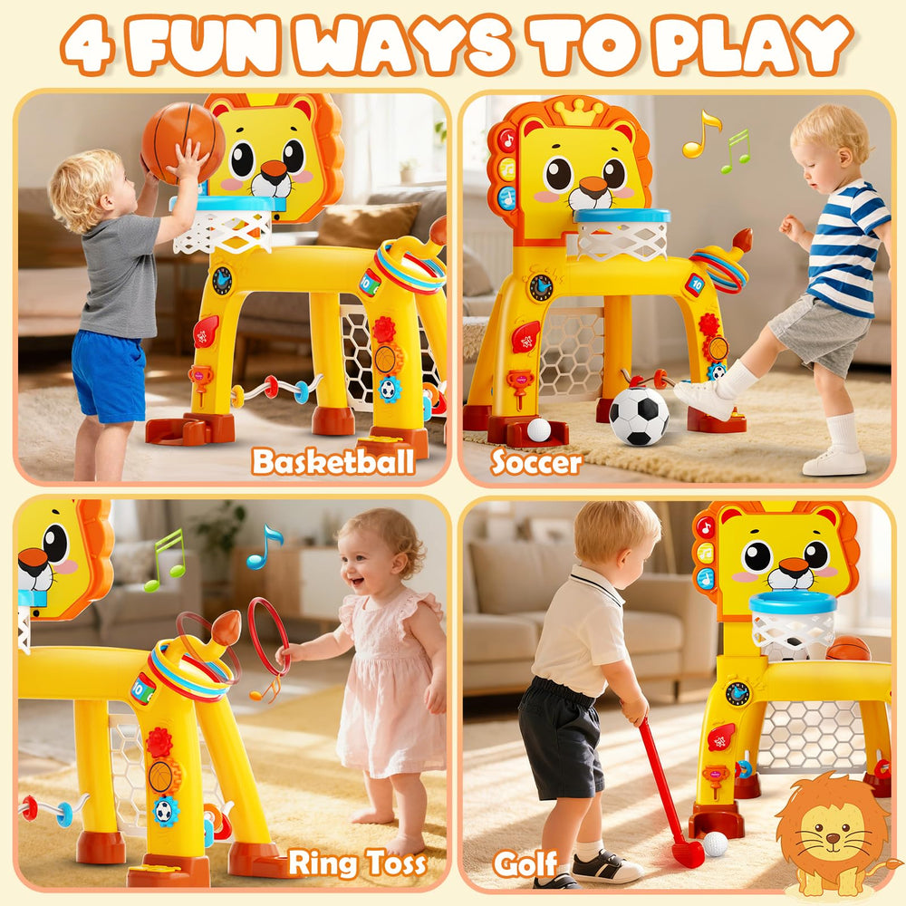 OWNONE 4-in-1 toddler soccer goal promotes active, imaginative play.