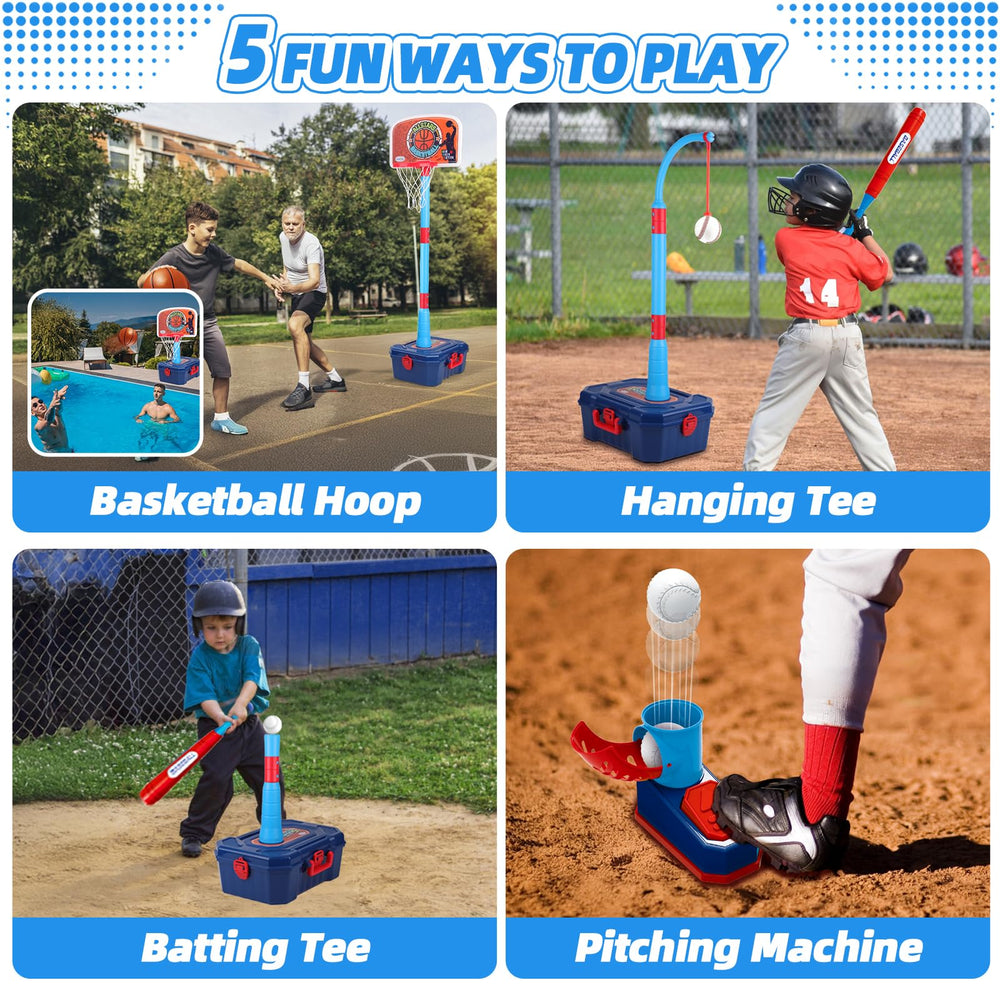 OWNONE kids’ basketball hoop demonstrating easy assembly and portable design.