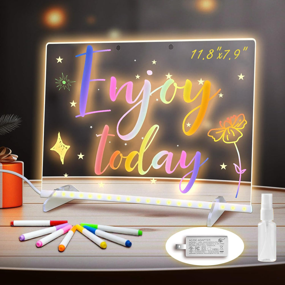 OYB LED Note Board front view shows color options for vibrant drawings.