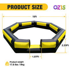 OZIS Gaga Ball Pit 15ft durable Oxford material resists wear during play.