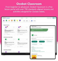 Expandable Ozobot kit with optional add-ons for extended activities