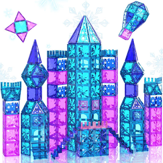 Paaxido Frozen Castle Tiles enable imaginative ice palace builds with durable magnets for sturdy structures.