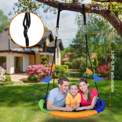 PACEARTH colorful saucer seat in use offers spacious seating for kids