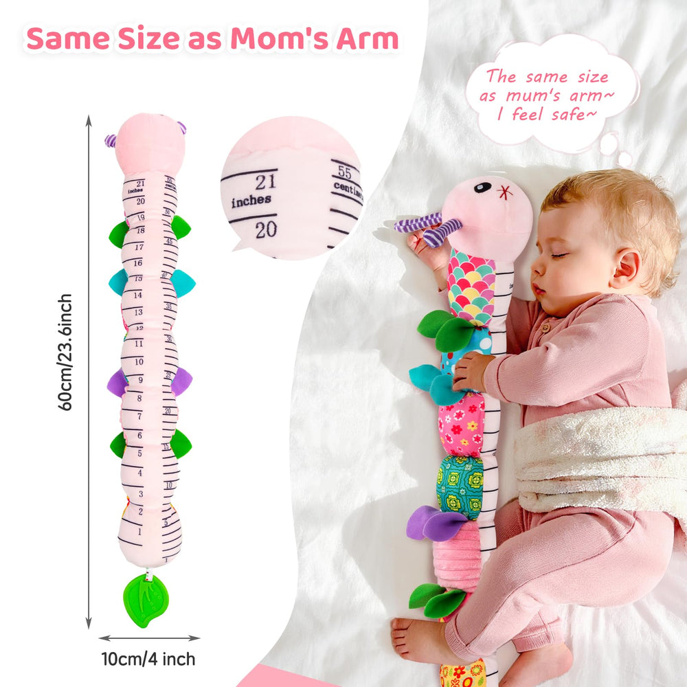 Padonise caterpillar with crinkle paper for tactile discovery