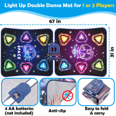 Pafolo LED dance mat with glowing arrow lights to guide moves