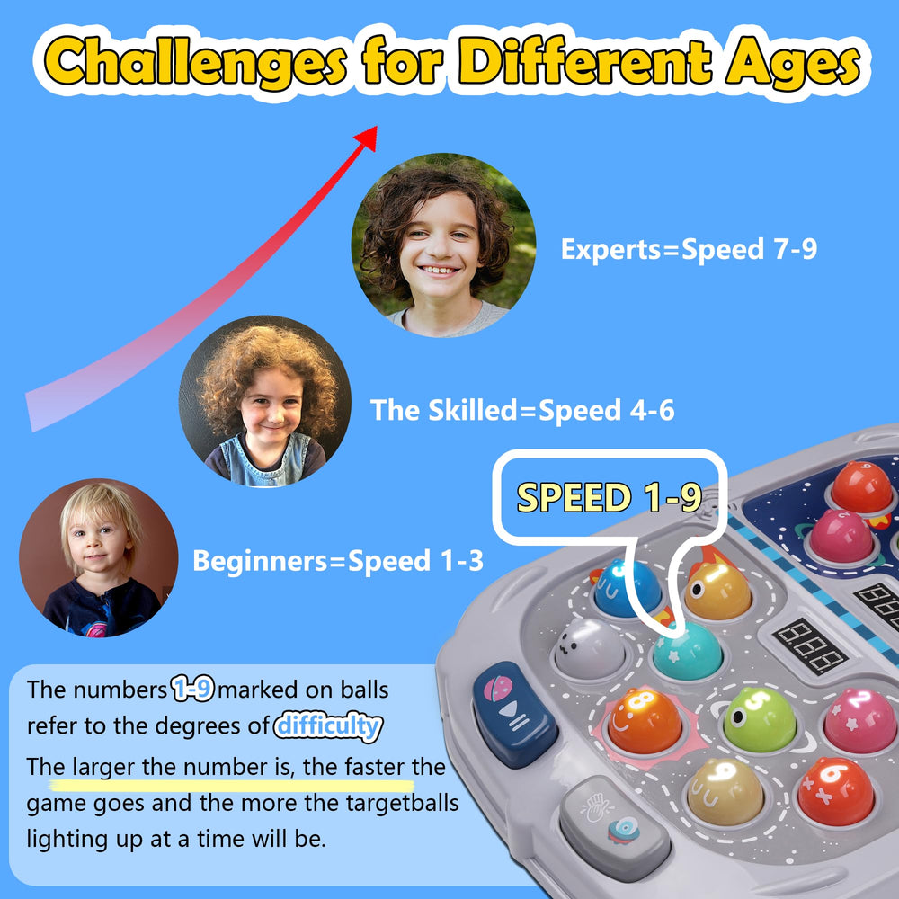 Pafolo Whack Game Mole nine-speed settings adapt to skill.