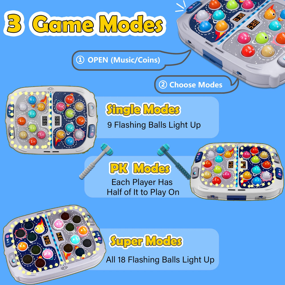Pafolo Whack Game Mole two-player area promotes sharing and teamwork.