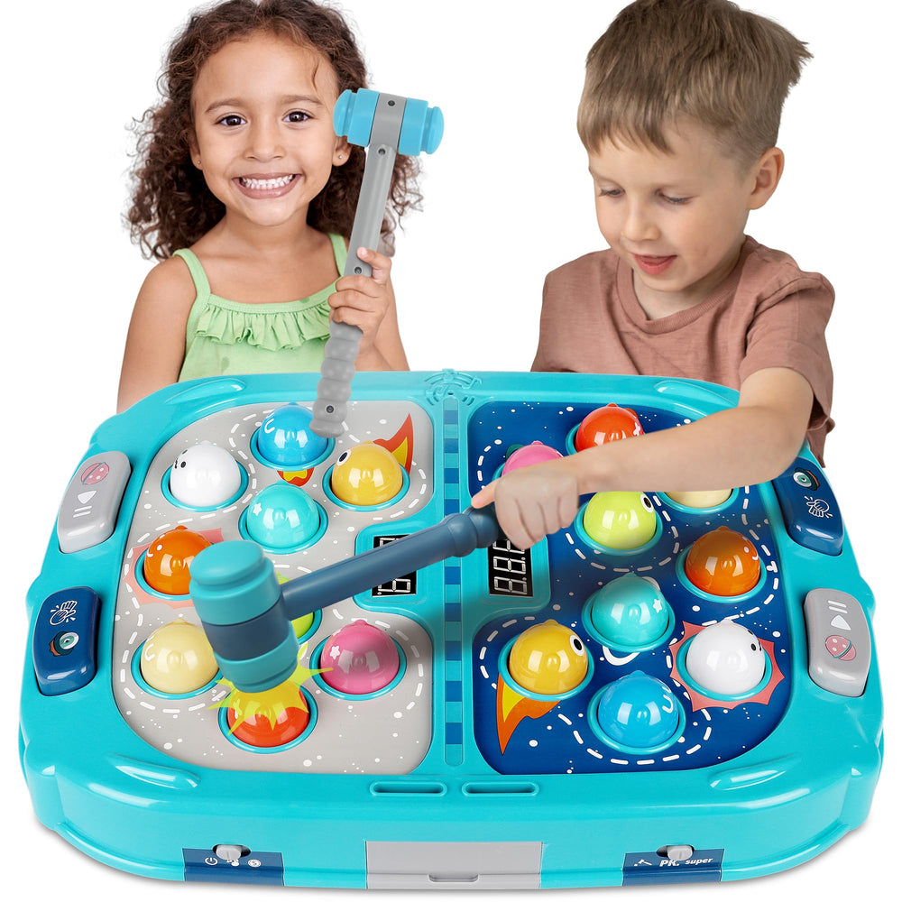 Pafolo Whack Mole activity center with glow-lit interactive play.
