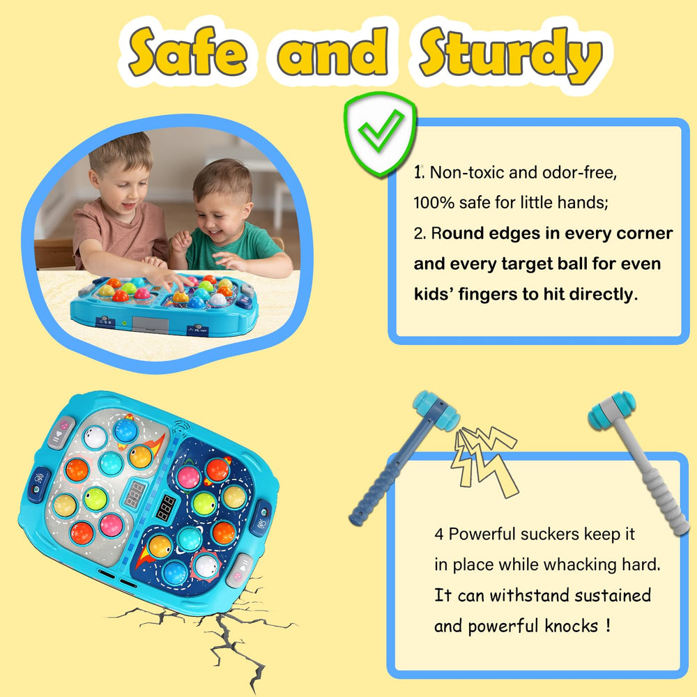 Pafolo Whack Mole two play zones prevent crowding and promote fair play.
