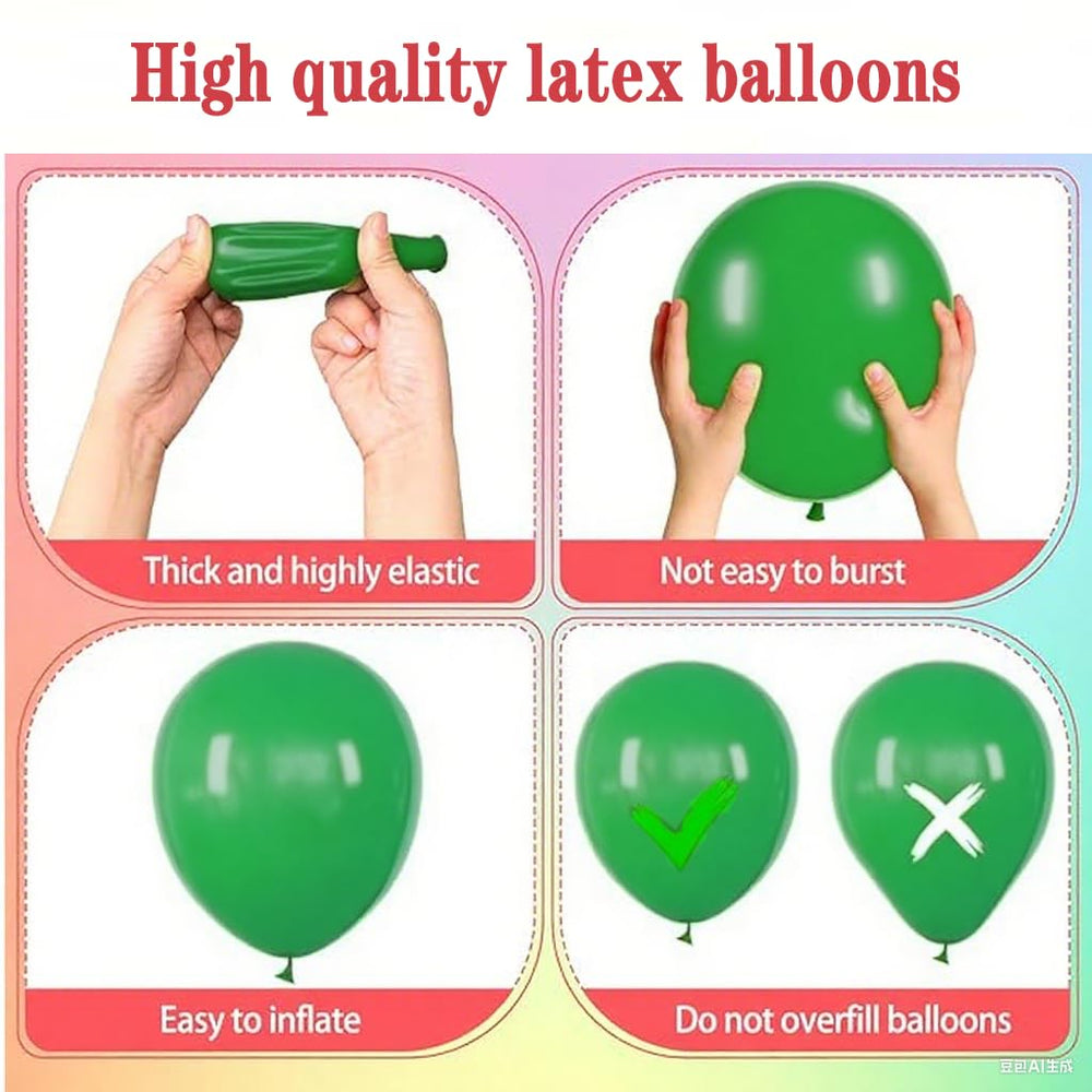PageebO pizza party green 5-inch balloons add playful accents.