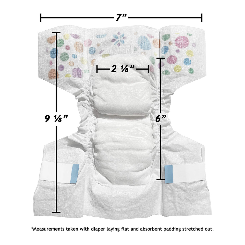 Doll changing time with colorful Pail Buddies diapers.