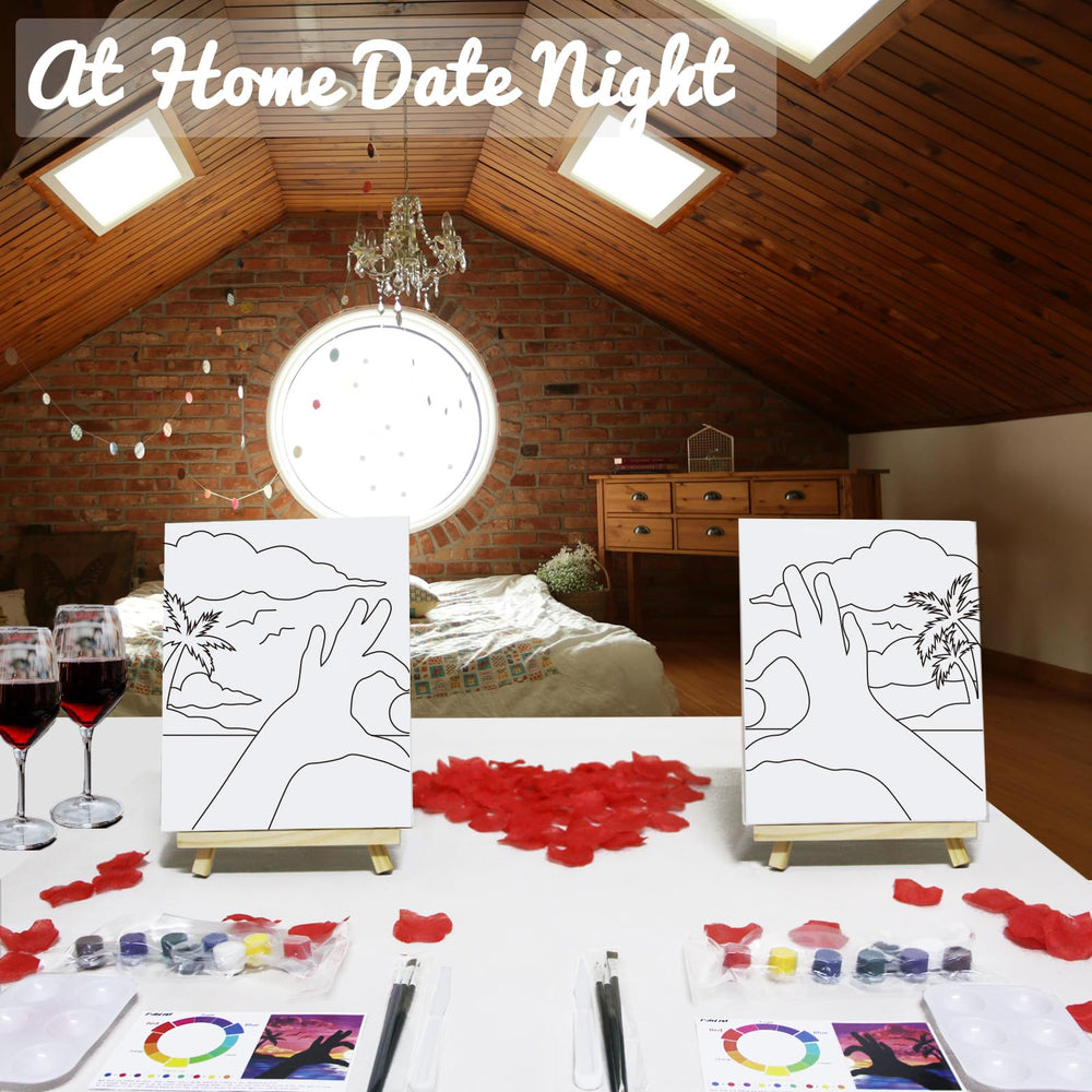 PAILIM rose petals romantic moment with painting activity for intimate at‑home date night