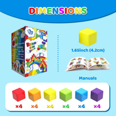 Family playing with Pairez magnetic blocks to encourage cooperative learning