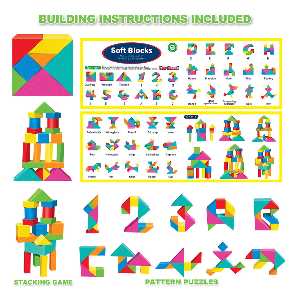 Pairez Toys includes a color-painted building guide to support preschool-inspired activities.