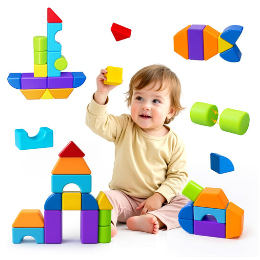 Pairez Toys magnetic blocks 14-piece set for toddler construction and creativity