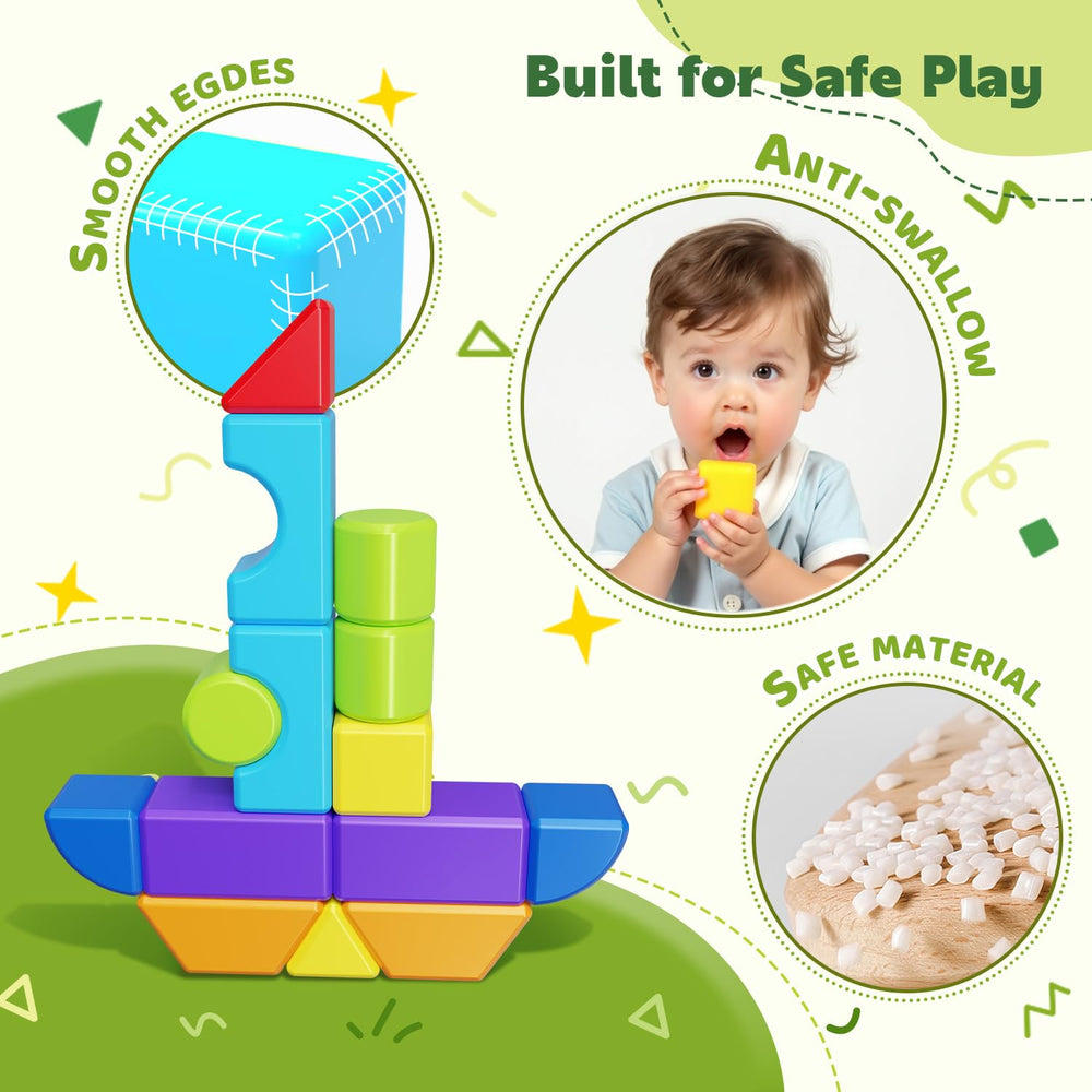 Pairez Toys bright colors close-up showing easy-grip pieces
