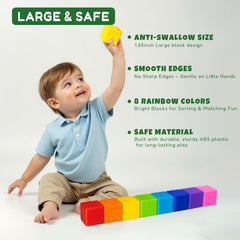 Pairez Toys magnetic blocks with smooth rounded edges boost safe play.