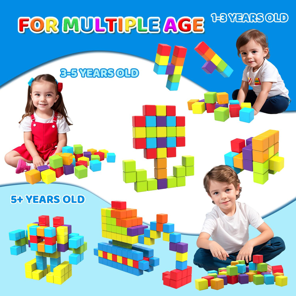 Pairez blocks with rounded edges designed for safe toddler handling