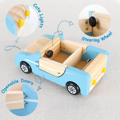 PairPear car doors open for easy doll entry and exit.