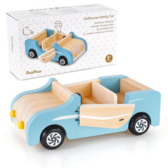 PairPear dollhouse family car front view for imaginative play.