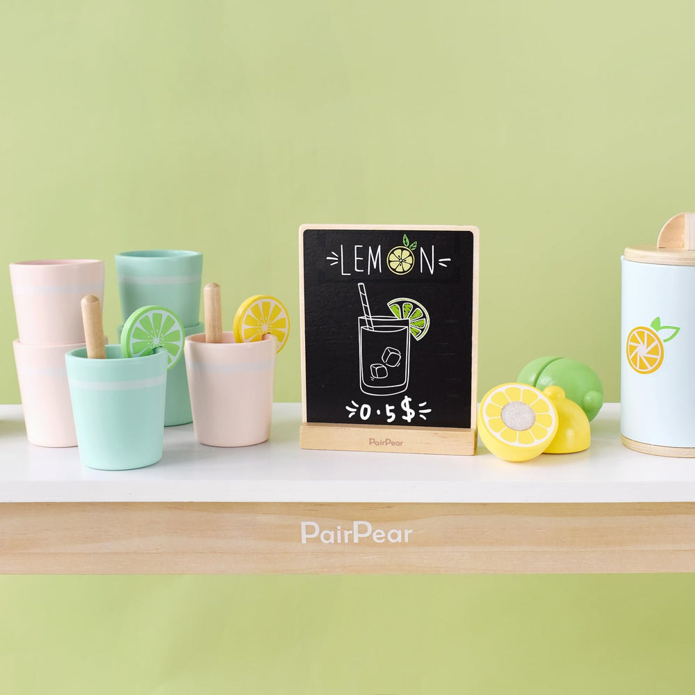 PairPear lemonade stand chalkboard sign for a creative market vibe.
