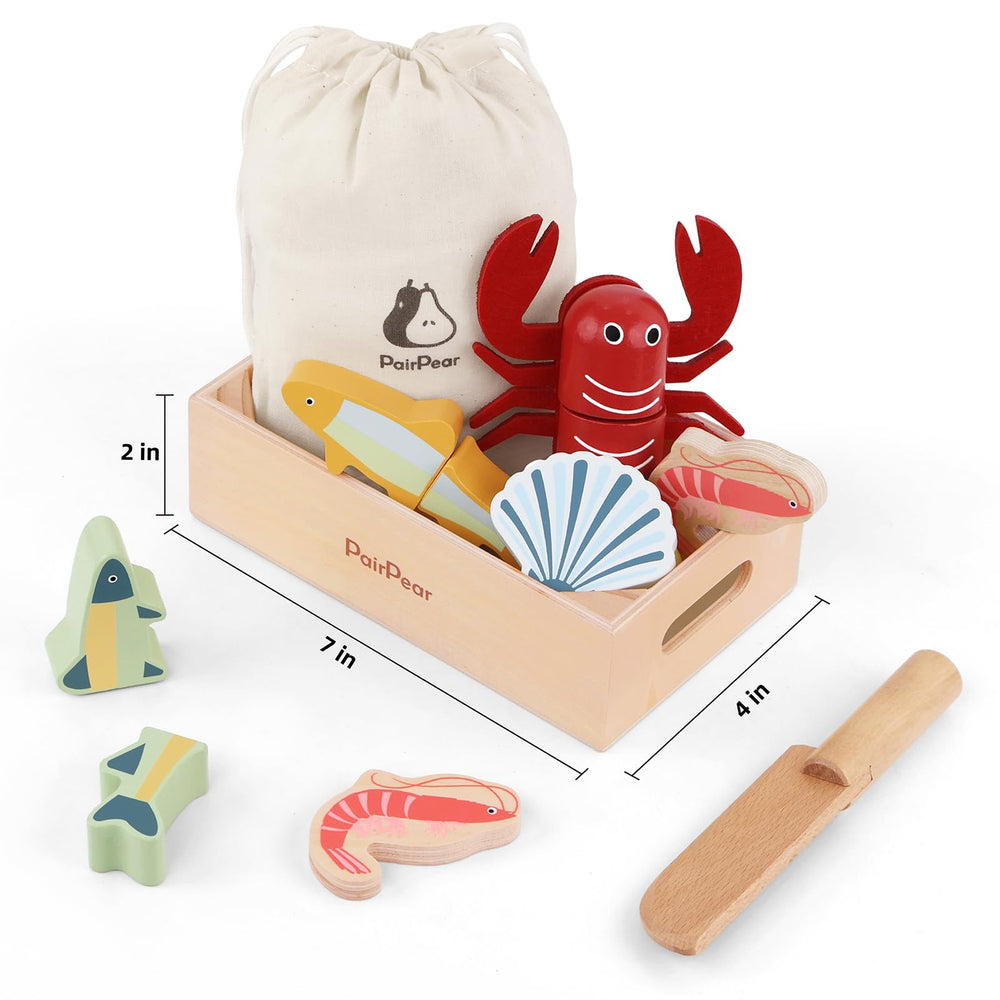 PairPear scallop piece for safe cutting play