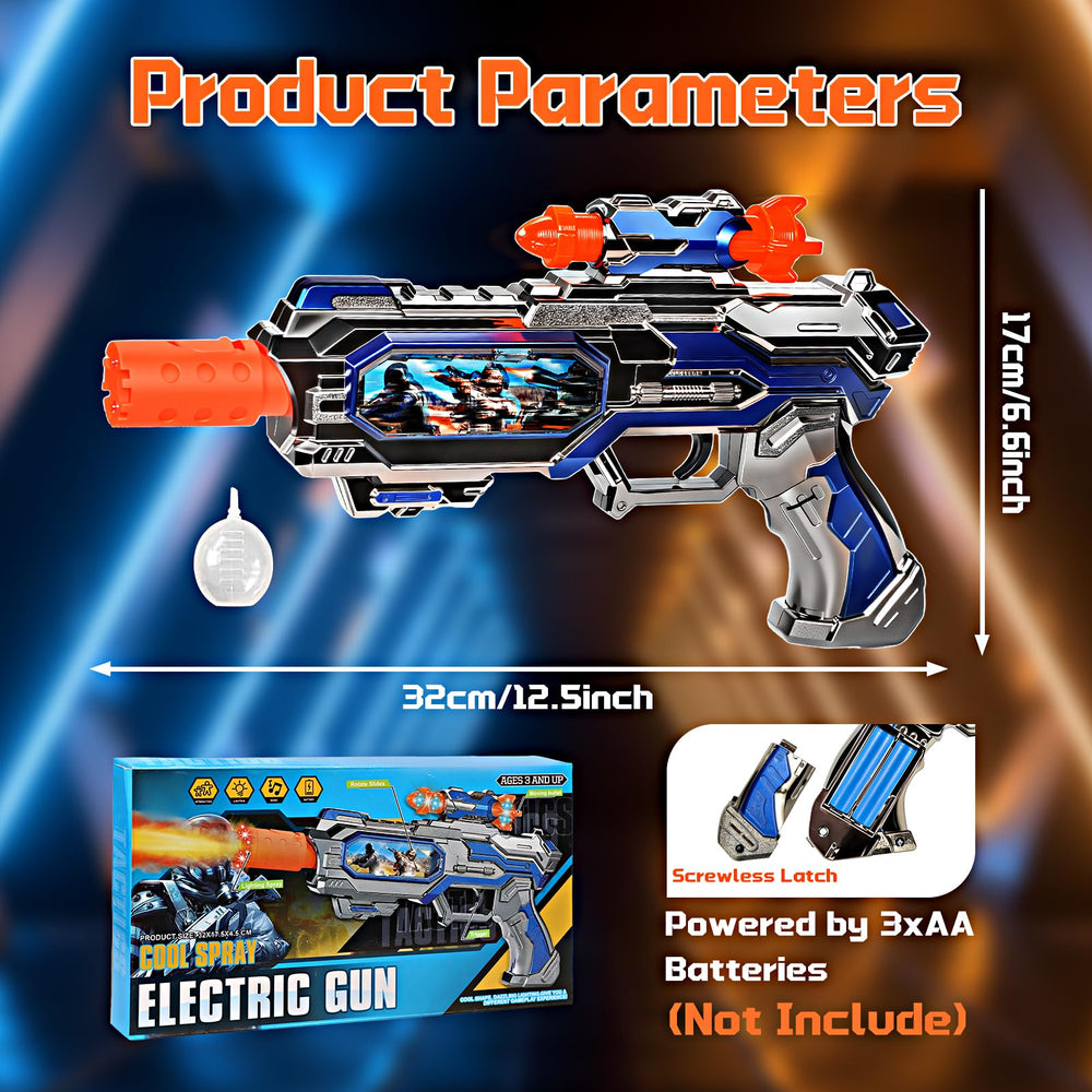 Pakimio kids' toy gun suitable for indoor and outdoor play for ages 3–7.