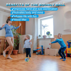 Moon Bouncy Ball with moon-like texture for a firm grip and control