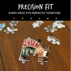 Paladone Friends Seasons Jigsaw Central Perk scene, fans enjoy cozy coffeehouse vibes while puzzling.