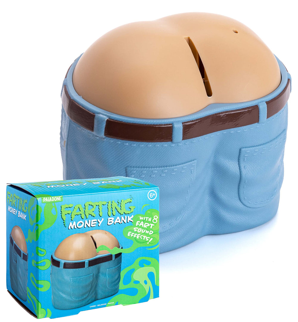 Paladone piggy bank displaying eight different sounds for playful saving.