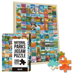 Palettes and Prints National Parks Puzzle Yellowstone illustration for relaxing evenings and mindful focus.
