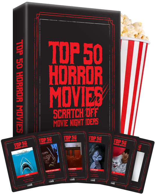 Palettes and Prints premium horror scratch-off deck with cinematic art for immersive movie nights