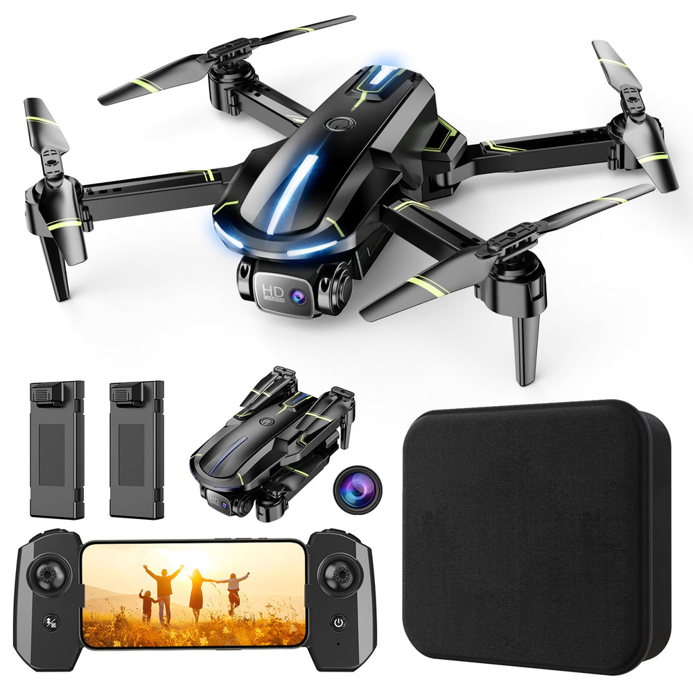 Pallton drone 1080p camera folds for travel-friendly aerial captures.