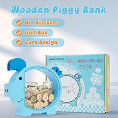 Durable wooden Pamctry Piggy Bank with safe finishes for long-lasting use.