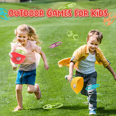 Pamexin frog-head launcher helps kids launch and catch discs safely.