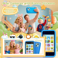 PAMOX Kids Phone 4-inch touchscreen designed for simple navigation and learning.