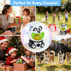 Panda Bubble Machine gift-ready packaging perfect for holidays.