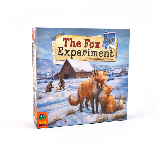 Pandasaurus The Fox Experiment cover, inviting family game night and curiosity.