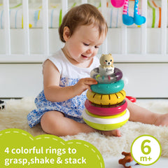 PANITU baby musical rings reveal engaging sounds during playtime.