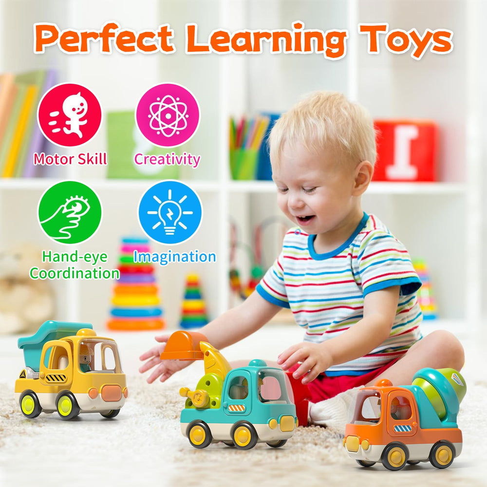PANITU ABS-material toy trucks stay sturdy during toddler construction adventures