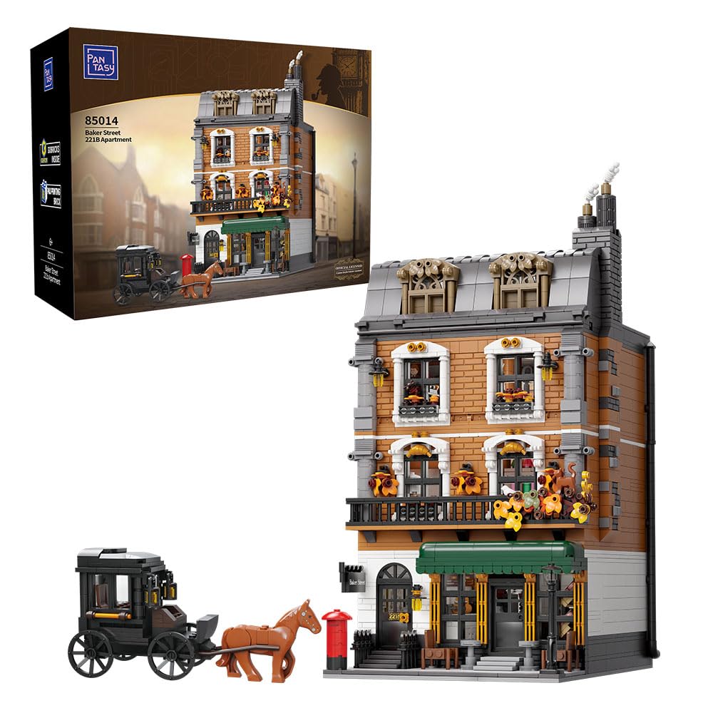 Pantasy Baker Street 221B exterior brick façade for elegant desk display.