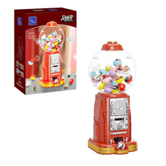 PANTASY Retro Gumball Machine front view with silver shell for a nostalgic desk centerpiece.