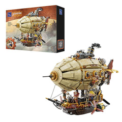 Pantasy Steampunk Airship Model upper engine stacks detailed for display
